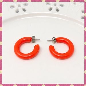 Vintage Hoop Earrings Orange